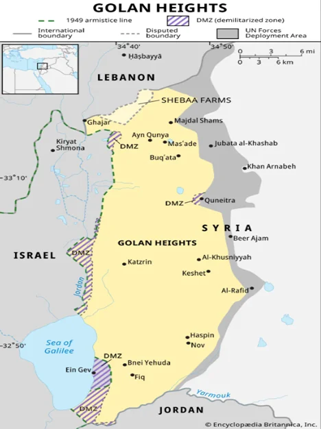 Figure-6 the Map of the Golan Heights